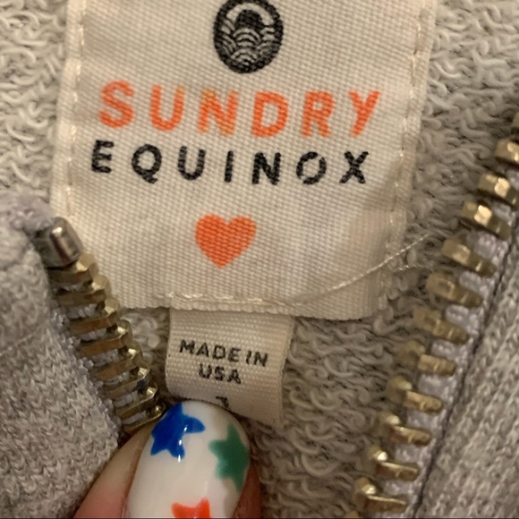 gray lightweight jacket with rainbow - Picture 2 of 2